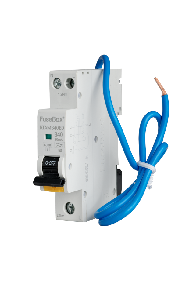 Fusebox RTAMB40BD Bi-Directional MINI 40A B RCBO 1P+N (sw) 30mA 6kA