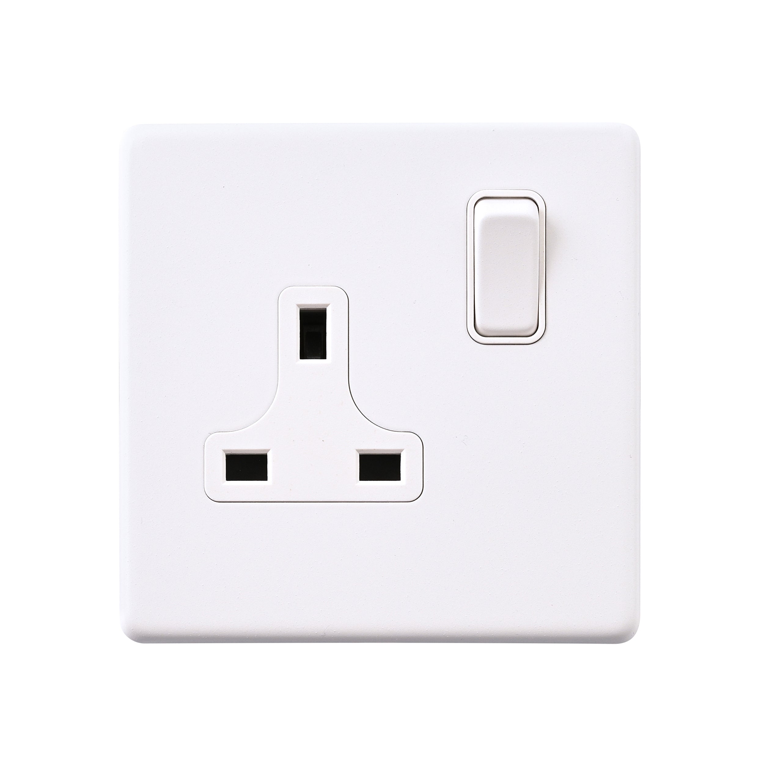 Saxby SL412WHW Screwless 13A 1G DP Switched Socket - Matt White With W