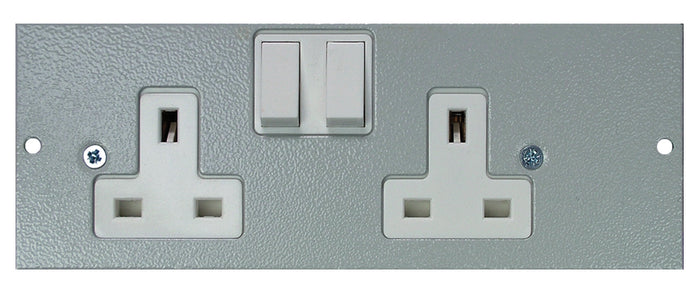 Tass ST0290/LH Left Hand Twin Switched Sockets Plate