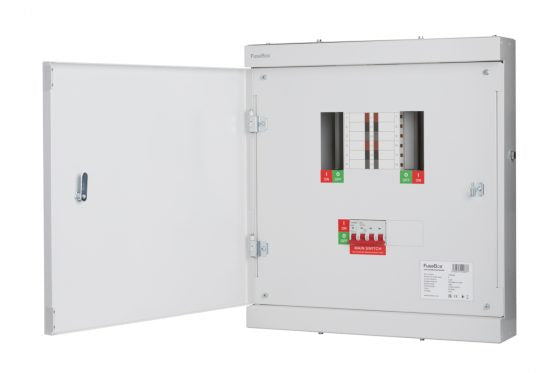 Fusebox TPN04FB Three Phase 4 way 125A, TPN Distribution Board, 4P Main Switch