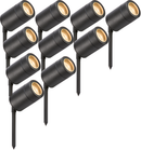 Pack of 10 - Knightsbridge MLA GU10SPIKEBK 230V Waterproof (IP65) Outdoor GU10 Spike Light Black for Gardens and Outdoor Spaces