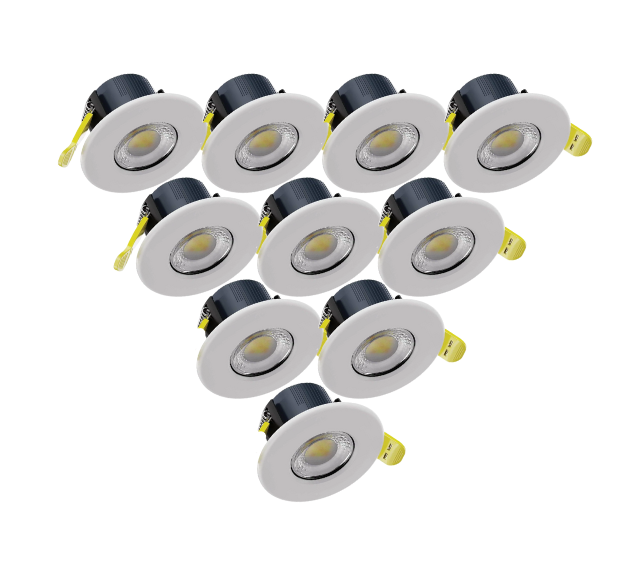 Collingwood DLT551500B10 H2 Lite CSP Dual Wattage (4-6W), Colour Changing (CCT), Waterproof (IP65) Downlight Suitable for Bathrooms- Pack of 10