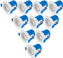 PACK OF 10 - Saxby 92751 ShieldECO CCT IP65 5W LED Downlight  Energy Efficient, Waterproof, Adjustable Colour Temperature (Now Saxby 113639)