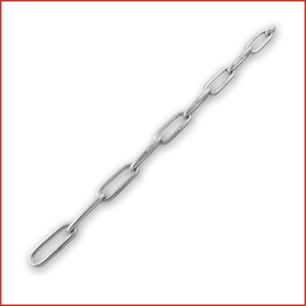 Mixed WS326SS JACK & WELDED CHAIN 3mm x 26mm Welded Straight Link (316 grade) Stainless Steel,per metre