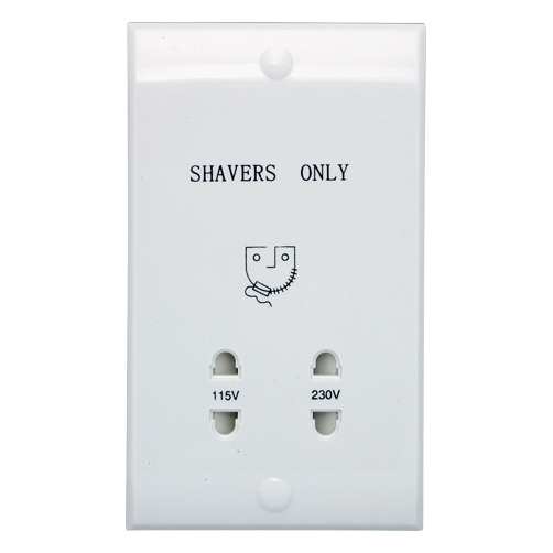 Ansell ADVSS Dual Voltage Shaver Socket White