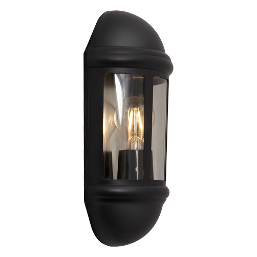 Ansell ALHL/PIR/BL Latina E27 Half Lantern PIR Black