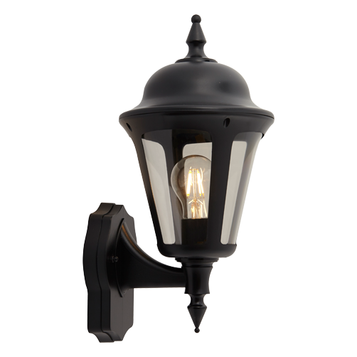 Ansell ALWLLED/PIR/BL Latina Wall Lantern PIR Black