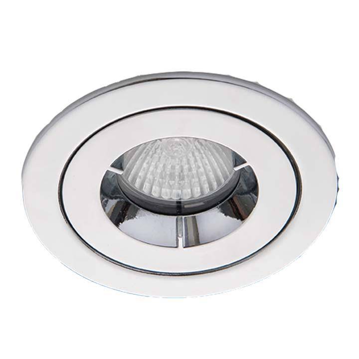 Ansell AMICD/IP65/CH iCage Mini IP65 Fire Rated Downlight GU10 - Die-Cast Chrome, Waterproof & Compact for Residential and Commercial Spaces