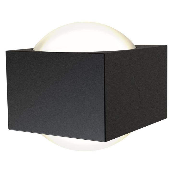 Ansell AMISASQ/BL/CW Misano Square IP65 Bi-Directional Wall Light Cool White Black