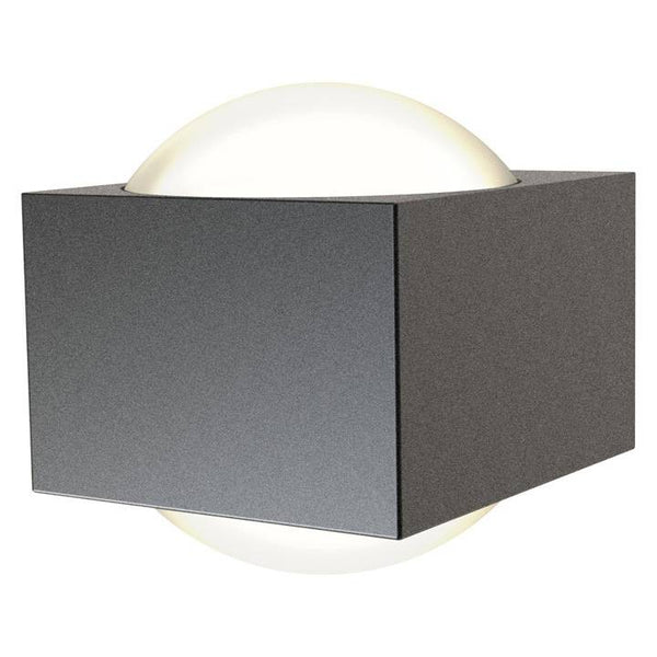 Ansell AMISASQ/GR/CW Misano Square IP65 Bi-Directional Wall Light Cool White Graphite