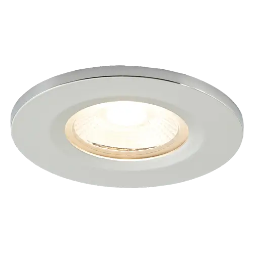 Ansell Prism Pro CCT LED Downlight – Fire Rated, IP65 Waterproof, Dual Wattage + White Bezels– White (10 Pack, APRIP/1/MP1)