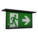 Ansell ARAZLED/LI/3M/DA/B Razzo Lithium Recessed Exit Sign Black – Maintained & Non-Maintained Options, 3M Run, Reliable Emergency Lighting