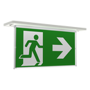 Ansell ARAZLED/LI/3M/DA Razzo Lithium Recessed Exit Sign White – Maintained & Non-Maintained Options, Slim Profile, DALI Emergency, 3-Hour Duration