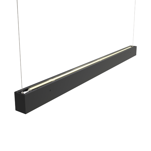 Ansell AVASLED/B Vasco CCT Bi-Directional Suspended Linear LED Light – 1200mm, Adjustable Color Temperature, Black Finish