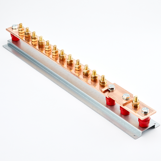 Mixed EBAR14-1 EARTH BARS- 765mm 14 WAY COPPER BAR + Single Test LINK