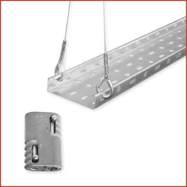 Mixed CW2 TRAY3 Tray Basket Hanger Fast Hang Kit 3m Drop 2mm Wire Wi mixed-cw2-tray3-tray-basket-hanger-fast-hang-kit-3m-drop-2mm-wire-wi
