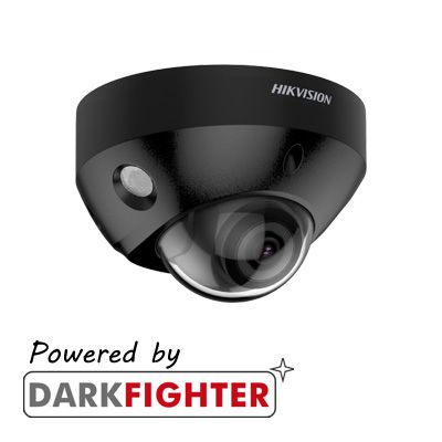 HIKVISION DS-2CD2546G2-IS(2.8MM)/BLACK(C) AcuSense 4MP mini dome camera with IR & built in microphone