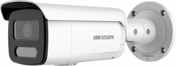 Hikvision DS-2CD2T47G2-LSU/SL(4mm)(C) 4MP AcuSense & ColorVu external bullet, 4mm lens, 
IP67, H.265+, DC12V & PoE, WDR, built in microphone, 
audible warning and strobe light