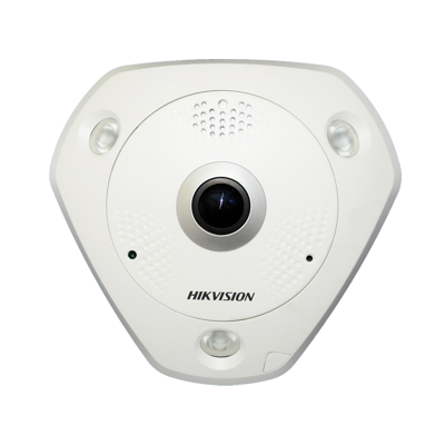 Hikvision DS-2CD63C5G0-IVS(1.29mm)(B) 12MP external fisheye, 1.29mm lens, IP66, Vandal Resistant, 
H.265+, DC12V & PoE, DWDR, 15m IR, Audio/Alarm IO