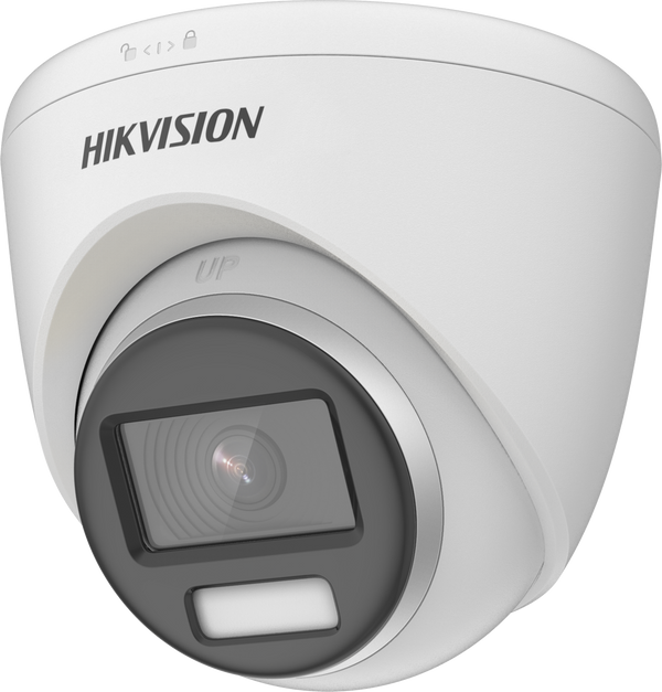Hikvision DS-2CE72KF0T-FS(2.8MM) 3K fixed lens ColorVu Turret Camera with Audio (White)
