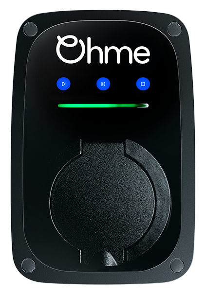Ohme EPOD 7.4kW Type 2 Smart, Untethered Compact EV Charger w/ Coloured LED Strip Indication and a PEN fault Detector  for Homes & Offices