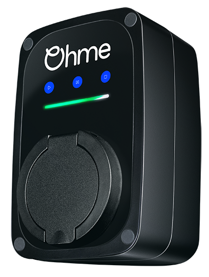 Ohme EPOD 7.4kW Type 2 Smart, Untethered Compact EV Charger w/ Coloured LED Strip Indication and a PEN fault Detector  for Homes & Offices