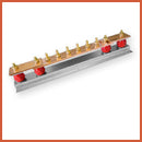 Mixed EBAR6-2 EARTH BARS- 480mm 6 WAY COPPER BAR + Twin Test Link