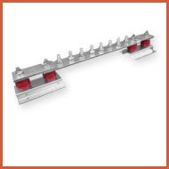 Mixed EBAR8-2T EARTH BARS- 560mm 8 WAY TINNED  Twin Test Link