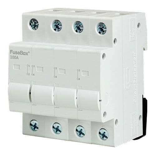 Fusebox IT1004U 3 Phase, 100A, 4P Connector DIN Rail Mounted