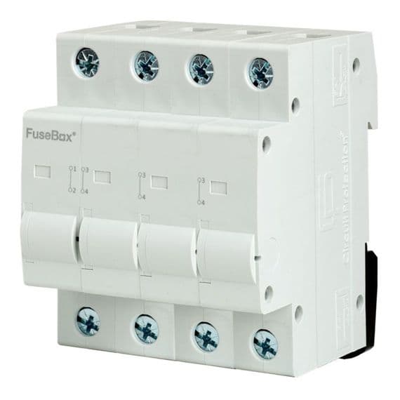 Fusebox IT1254U 3 Phase, 125A, 4P Connector DIN Rail Mounted