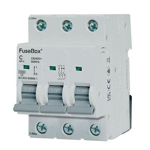 Fusebox MT10C063 3 Phase, MCB, Triple Pole 6A 10kA,Curve C