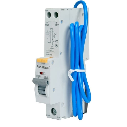 Fusebox RTA102530C RCBO, 25A 30mA 10kA Type A Curve C for 3 Phase