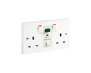 Greenbrook M22SW RCD SafetySure Twin Switched Socket White