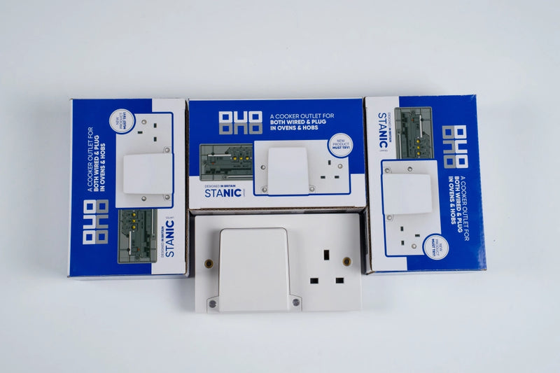Stanic Duo Dual Cooker Connection Unit (45A) with 13A Socket