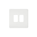 Forum Lighting CUL-42501 2 Gang Kinetic Switch Surround For Slim Grid- White