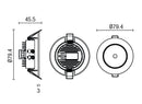 Forum Lighting ZN-35690-WHT Reno Recessed LED Downlighter with 360 Degree PIR Sensor – White