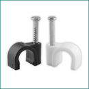 Mixed RCRW5 ROUND CABLE CLIPS  5mm White