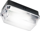 Knightsbridge MLA BH22PB 230V IP65 60W B22 Bulkhead with Clear Prismatic Diffuser and Black Plastic Base