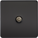 Knightsbridge MLA SF0100MB Screwless 1G TV Outlet (Non-Isolated) - Matt Black