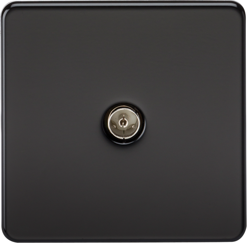 Knightsbridge MLA SF0100MB Screwless 1G TV Outlet (Non-Isolated) - Matt Black