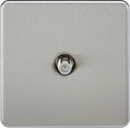 Knightsbridge MLA SF0150BC Screwless 1G SAT TV Outlet (Non-Isolated) - Brushed Chrome