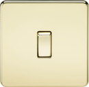 Knightsbridge MLA SF2000PB Screwless 10AX 1G 2-Way Switch - Polished Brass