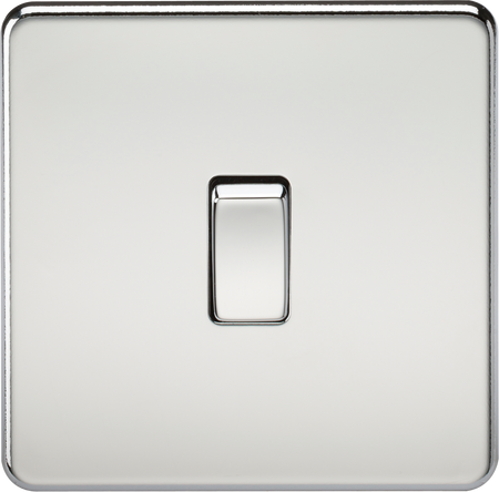 Knightsbridge MLA SF2000PC Screwless 10AX 1G 2-Way Switch - Polished Chrome