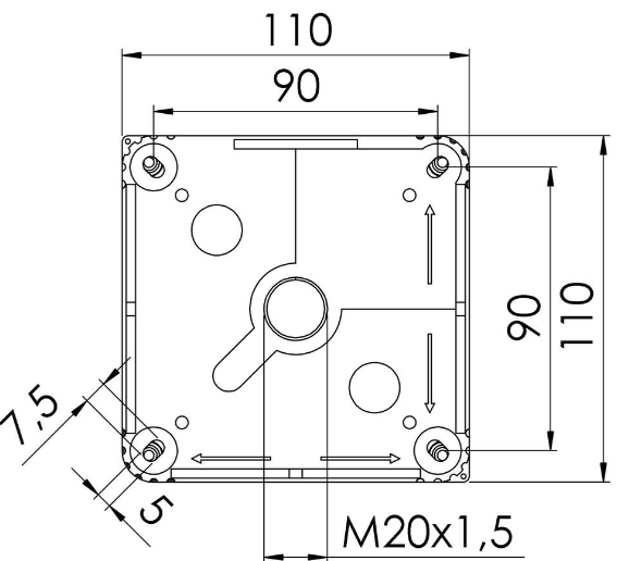 Wiska Combi 607 10060648 Black Junction Box