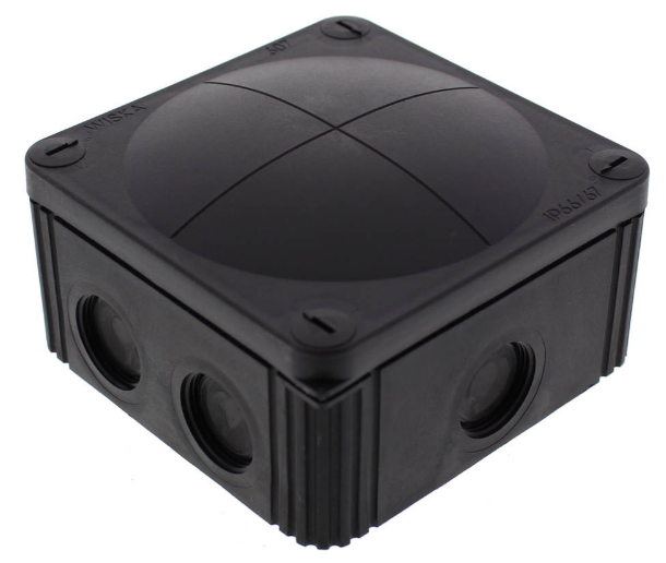 Wiska Combi 407 10105601 Black Junction Box