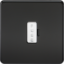 Knightsbridge MLA SF6000MB Screwless 13A Fused Spur Unit - Matt Black with Chrome Fuse Cap