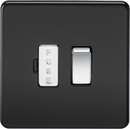 Knightsbridge MLA SF6300MB Screwless 13A Switched Fused Spur Unit - Matt Black with Chrome Rocker