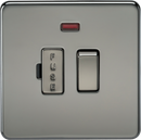 Knightsbridge MLA SF6300NBN Screwless 13A Switched Fused Spur Unit with Neon - Black Nickel