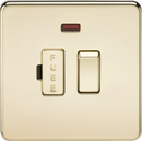 Knightsbridge MLA SF6300NPB Screwless 13A Switched Fused Spur Unit with Neon - Polished Brass