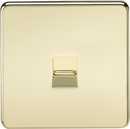 Knightsbridge MLA SF7400PB Screwless Telephone Extension Socket - Polished Brass